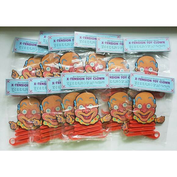 12 Jumping Scissor Action Toy Clown Old Store Stock - Picture 1 of 4